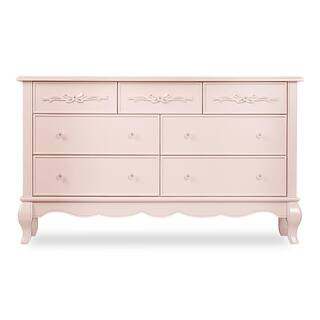 Aurora Blush Pink Double Dresser (7-Drawer) | The Home Depot