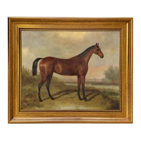 Hunter In a Landscape Painting by William Barraud (c.1845) Oil Painting Print Reproduction on Can... | Etsy (CAD)