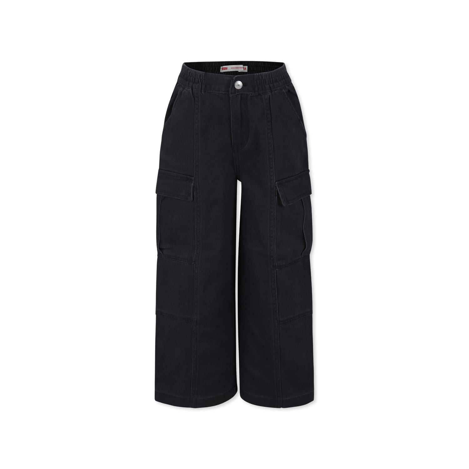 Levi's wide Leg Black Jeans For Girl With Logo Patch | Italist.com US