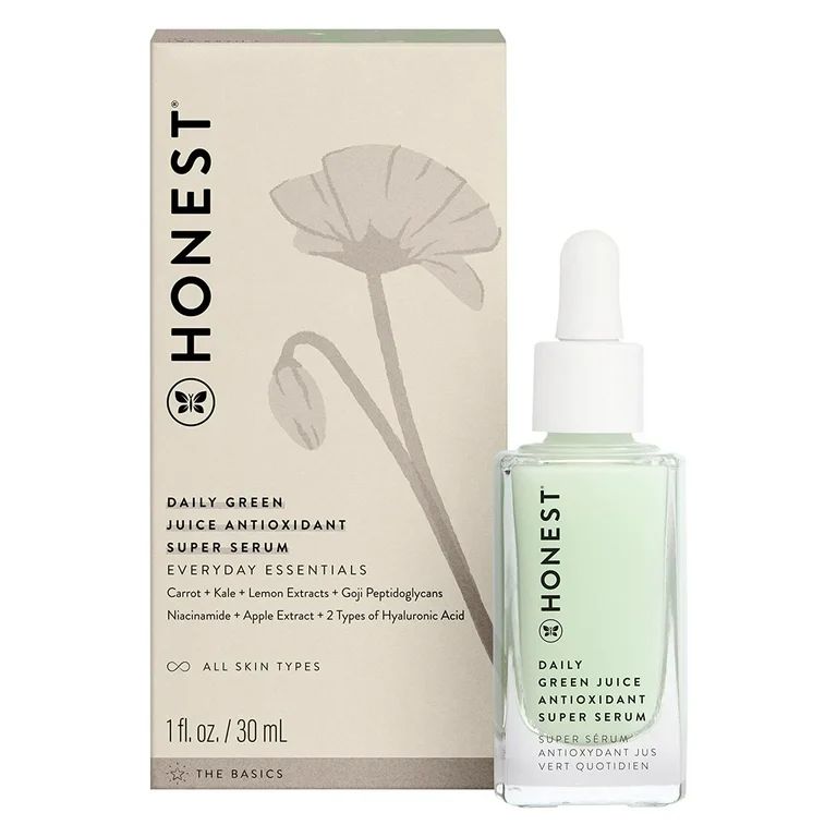 Honest Beauty Daily Green Juice Antioxidant Super Serum | Vegan + Cruelty Free | 1 fl oz | Walmart (US)