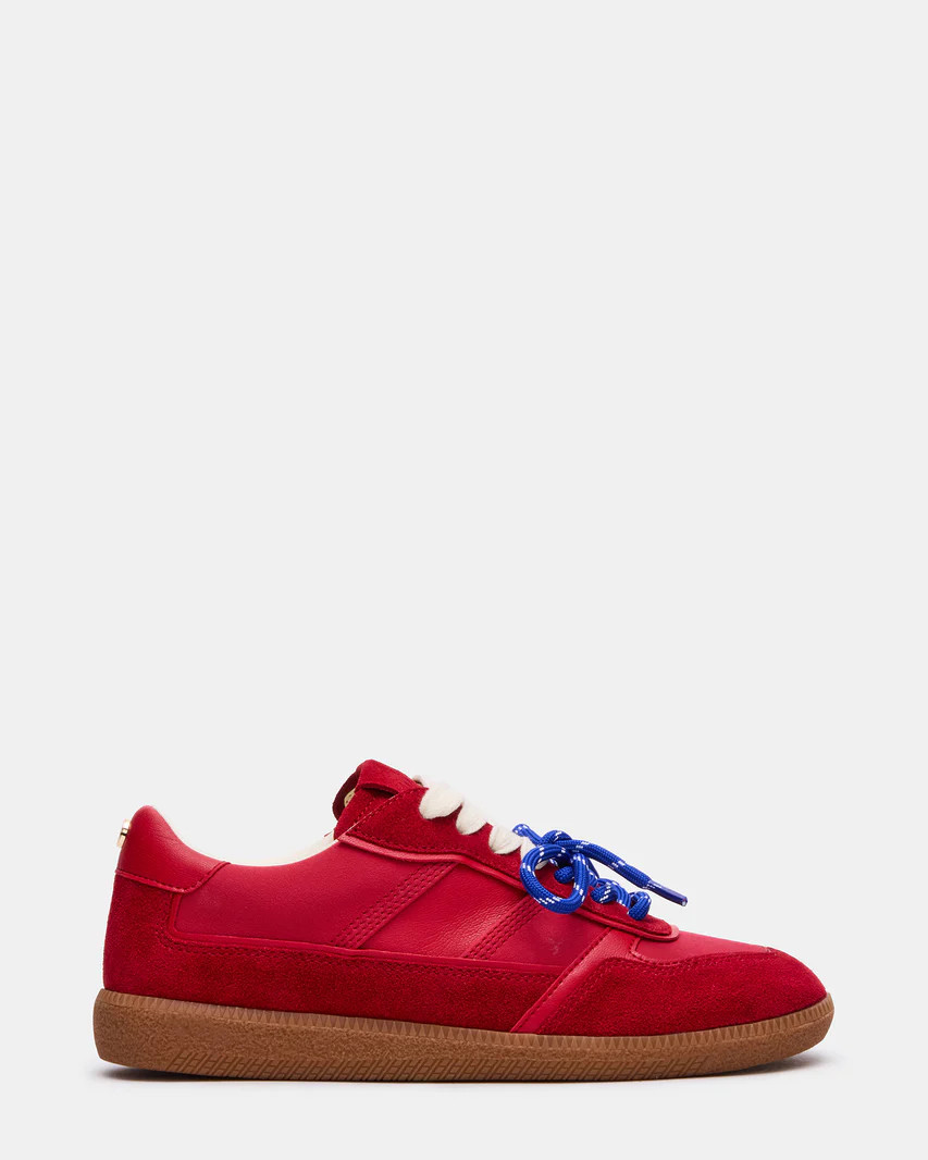 SPORTY Red Low-Top Lace-Up Women's Sneaker | Steve Madden (US)