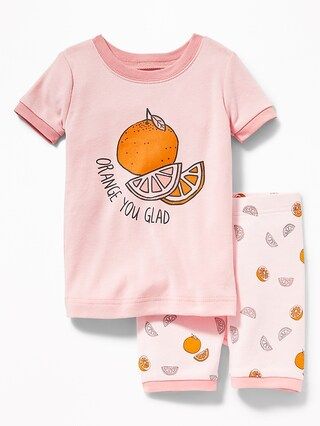 "Orange You Glad" Sleep Set for Toddler Girls & Baby | Old Navy US
