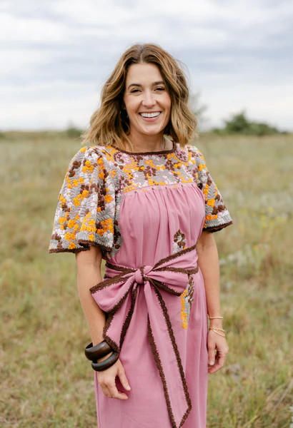 Julieta Rosa Claro Midi Dress | Mi Golondrina