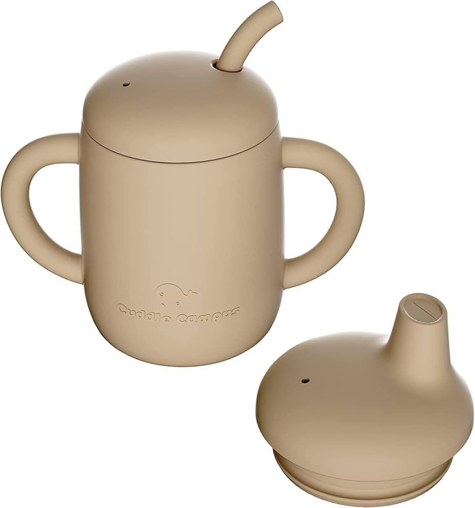 Cuddle Campus Sippy Cups 7OZ, [4 in 1] Baby Cups, Shatterproof Silicone Straw Cup,Open Cup for 6M... | Amazon (US)