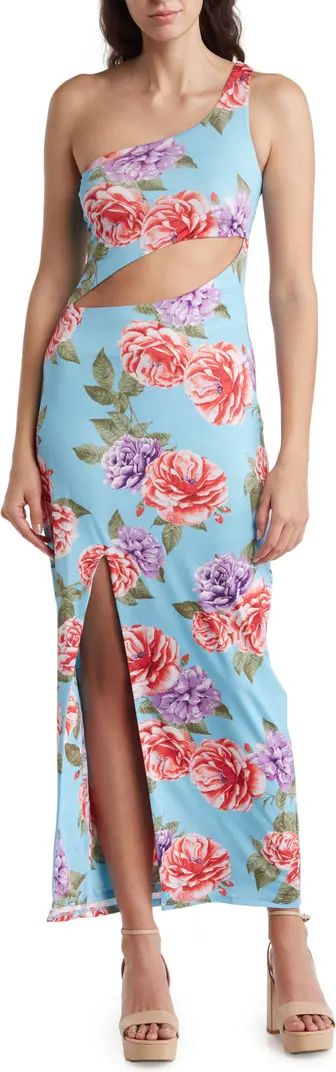 Lumi Floral One Shoulder Cutout Maxi Dress | Nordstrom Rack