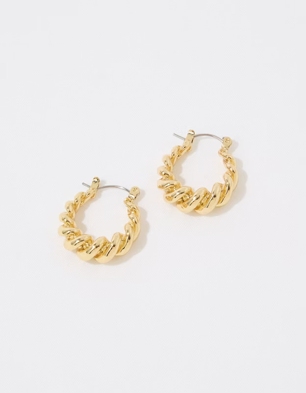 Aerie Twist Dome Hoop Earrings | Aerie