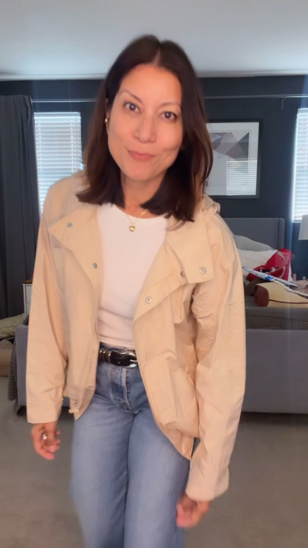 I’m liking this windbreaker especially in the neutral color 

Wearing size small in jacket 
Pack on vacation 
Good for spring and into summer 
@amazonfindsandfashion 

Tee wearing small 
Jeans size 25 @Levi's 

#LTKOver40 #LTKSeasonal