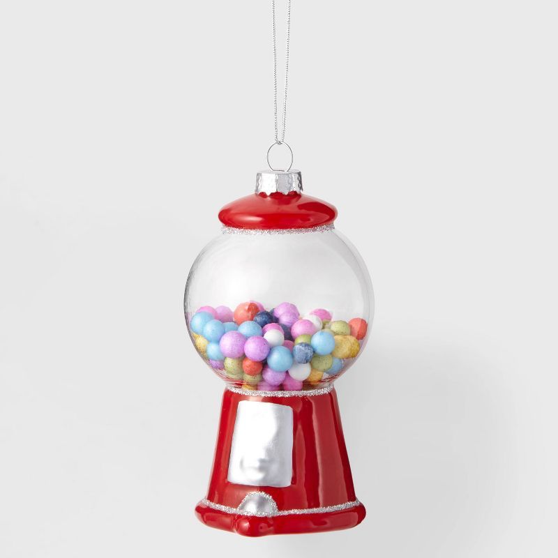 4.5" Glass Gumball Machine Christmas Tree Ornament Red - Wondershop™ | Target