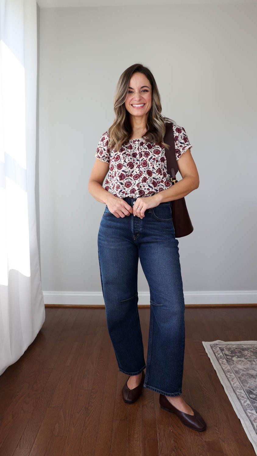 Two great pairs of jeans from @Madewell I would check out while they’re on sale (plus some really great tops and accessories on sale as well). 

Take 20% off your order with code LTK20 through 8/17

Darted Barrel Jeans: petite 24 in midnight stone wash 
Wide Leg Jeans: petite 25 in sunnyside wash
Floral Chateau Top: xxs in vanilla 
Brown Lace Trim Top: xxs in dark chicory
Denim Boxy Cop Top: xxs 
‘90s Envelope Tee: xxs in horizontal mini stripe 
Great Glove Flat: tts in rich burgundy 
Maren Bucket Bag in rich burgundy 

#madewellpartner #ad #madewell

#LTKxMadewell