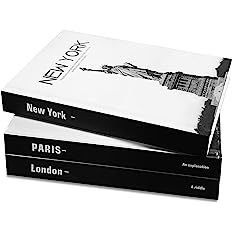 Eufrozy 3pcs Fashion Decorative Books for Home Decor, Black and White Designer Books Decor Set wi... | Amazon (US)