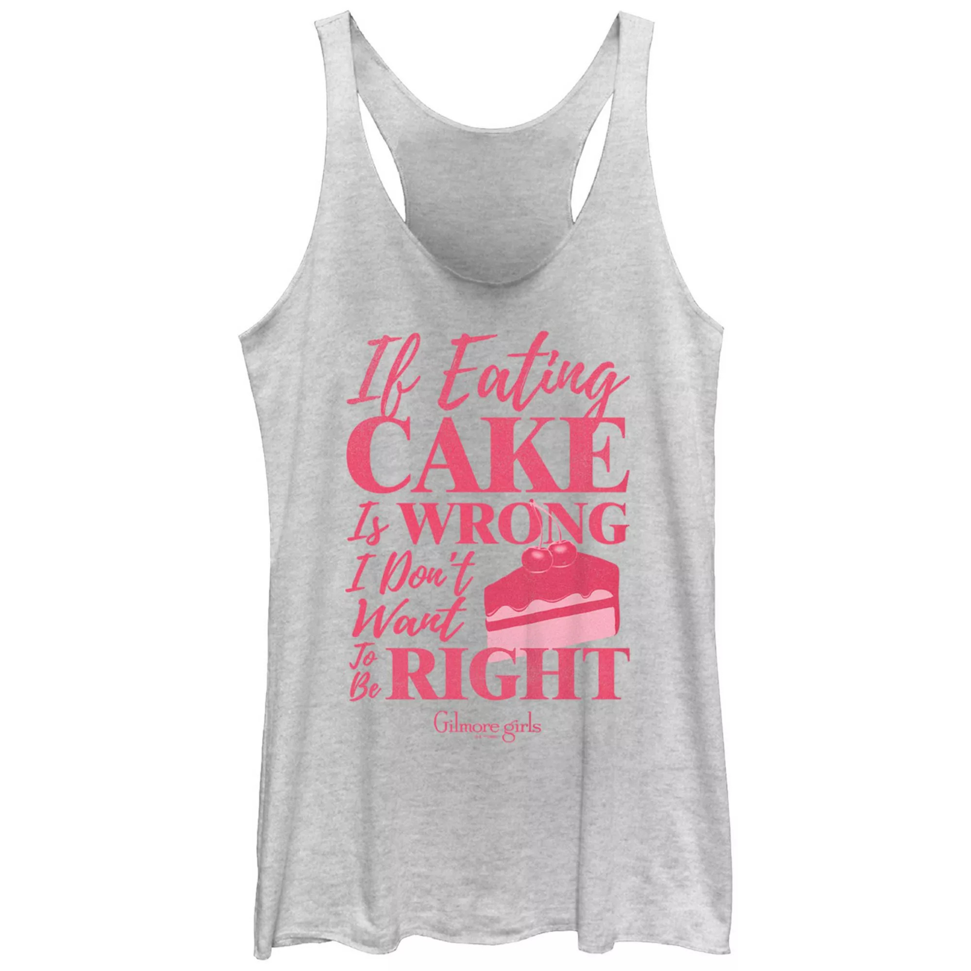 Juniors' Gilmore Girls Cake Quote Racerback Tank Top | Kohl's