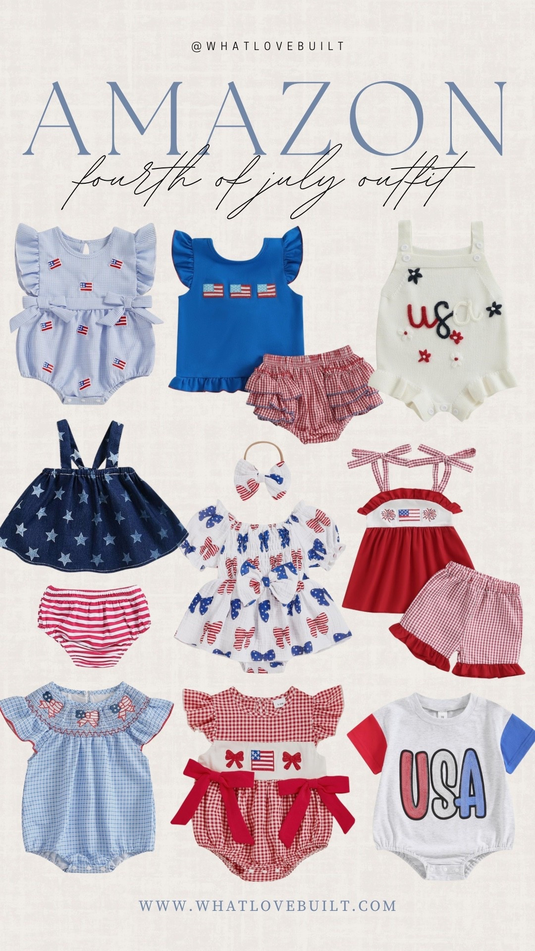 4th of July Outfits for Baby Girl from Amazon 🇺🇸

#4thofjuly #july #fourthofjuly #patriotic #americana #usa #stars #stripes #baby #babygirl #amazon #outfit 

#LTKBaby #LTKKids #LTKSeasonal