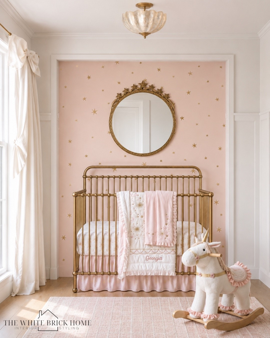 A dreamy blush and gold nursery design that feels whimsical, elegant, and perfectly fit for a little girl. 
❤️❤️
Girls room, blush nursery, pink nursery, baby girl, baby girl bedroom, nursery, nursery design, nursery decor, nursery ideas, nursery finds, nursery wallpaper, nursery curtains, curtains, nursery lighting, crib, gold crib, nursery rug, pink rug, ballet bedroom, ballet nursery, star nursery, blush nursery, home decor, home design, pottery barn baby, pottery barn, loveshackfancy, wayfair, Loloi

#LTKHome #LTKBaby #LTKBump