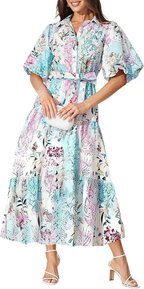 Sissyaki Women's Floral Maxi Dress 2026 Summer Spring Wedding Guest Dress | Amazon (US)