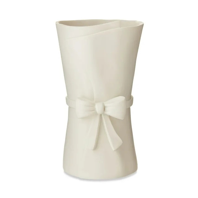 Easter Large White Ceramic Vase with Bow, 9.84 in, by My Texas House | Walmart (US)