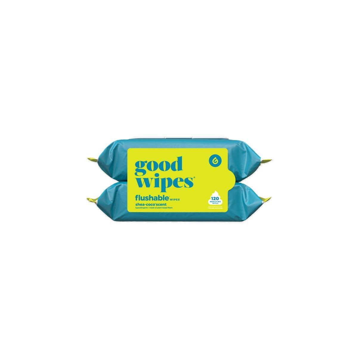 Goodwipes Shea Coco Flushable Wipes - 2pk/60ct | Target