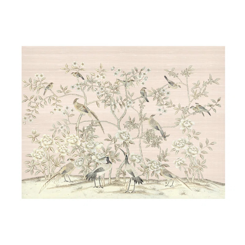 Bird Party In Pink Champagne On Canvas by Paul Montgomery Print | Wayfair North America