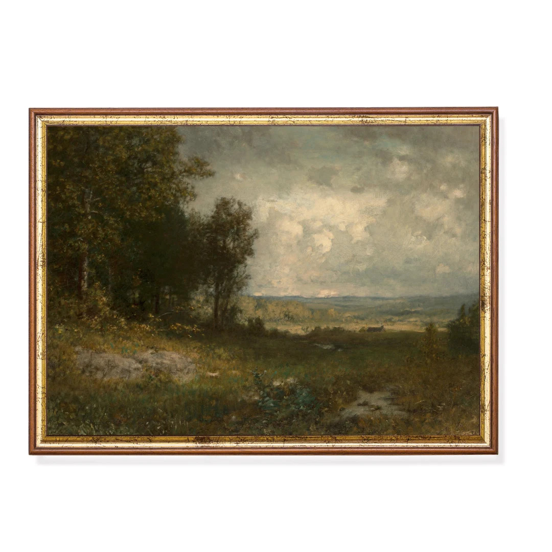 Printed and Shipped | Landscape Painting | Vintage Wall Art | Antique Country Decor | Moody Rusti... | Etsy (US)
