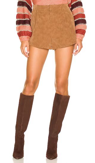 X REVOLVE Roma Faux Suede Short in Mocha | Revolve Clothing (Global)