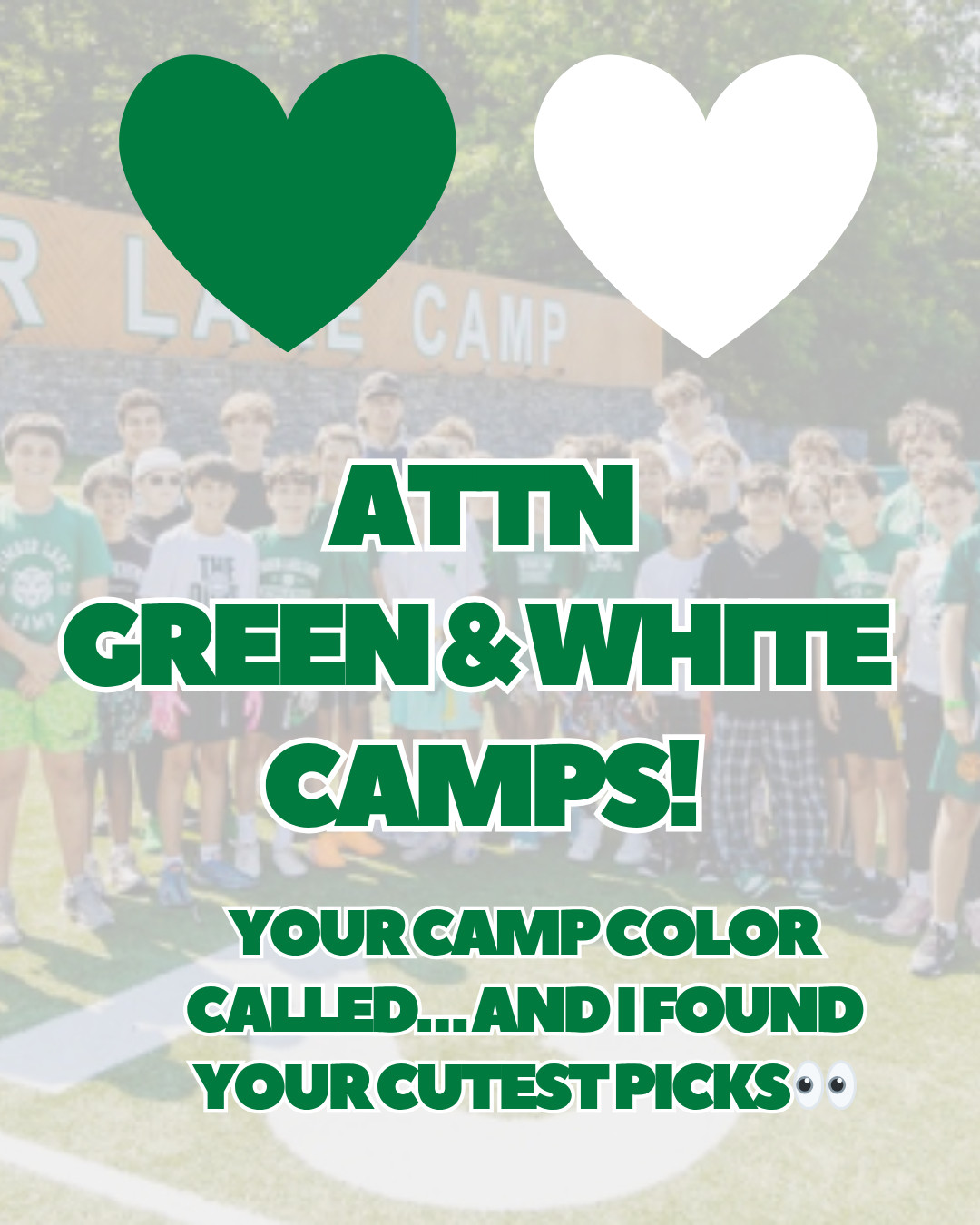 GREEN & WHITE CAMP MOMS 💚
YOUR TURN!

I rounded up some of my favorite green and white camp finds because somehow the GOOD stuff always disappears first 😅

I found for boys and girls, women's and men's sizes.

#sleepawaycamp #campgear #campmom #amazon #walmart 

 