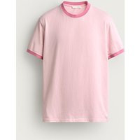 Zara - Ringer Contrast Ribbed Regular Fit T-Shirt - Light Pink - L - Man | Zara US