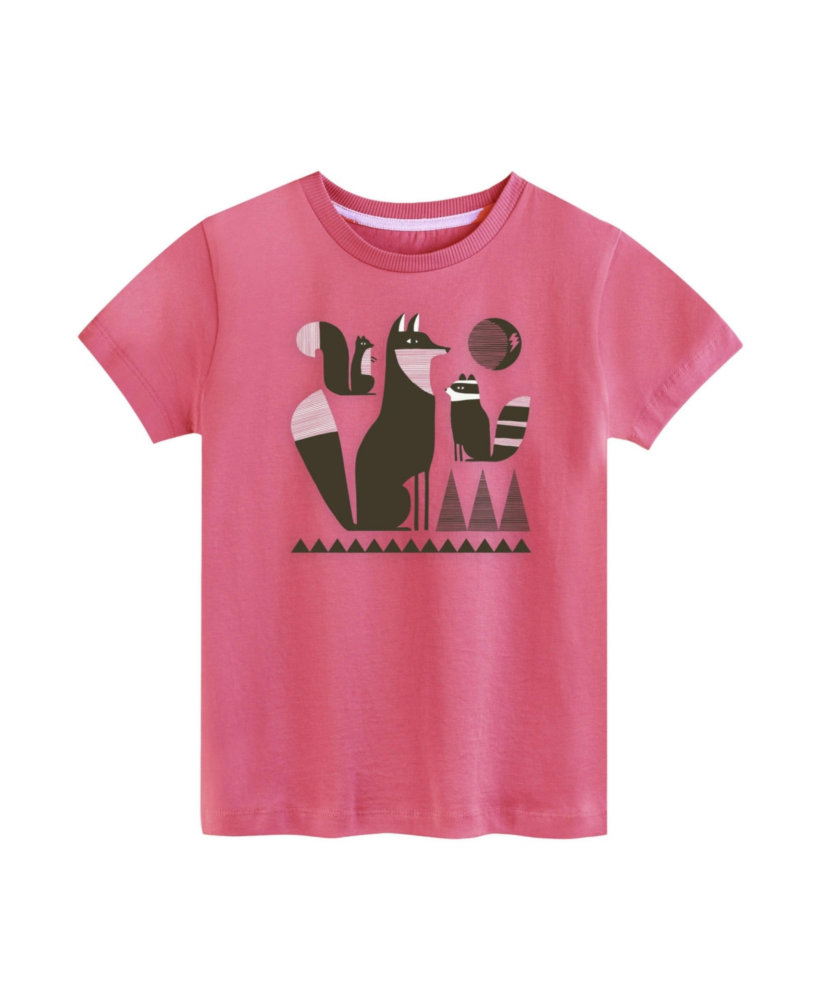 Mightly Kids Fair Trade Organic Cotton Graphic Short Sleeve T-Shirt - Fur-ever rosy on rapture rose | Macy's