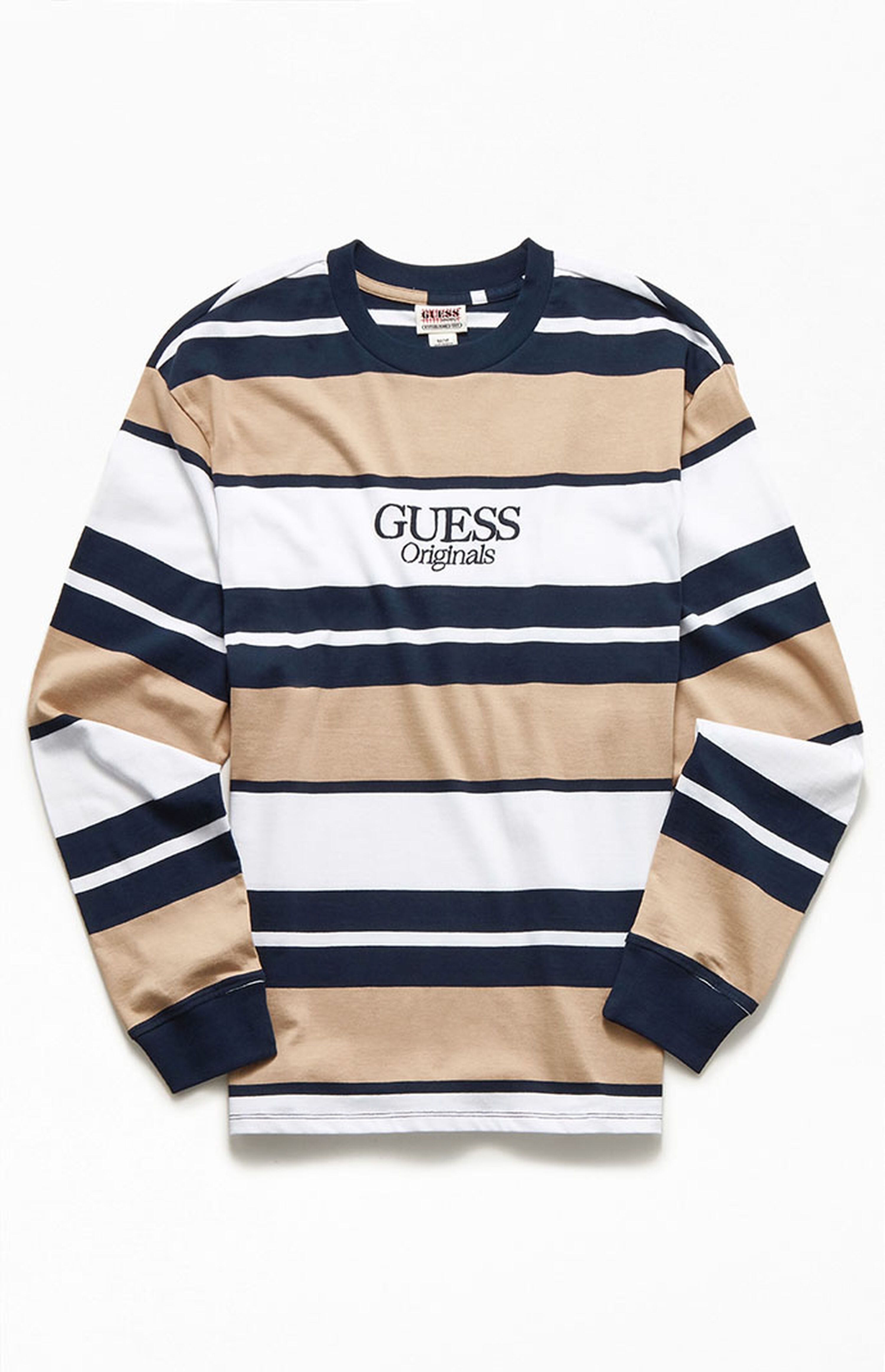 GUESS Originals Aiden Striped Long Sleeve T-Shirt | PacSun | PacSun
