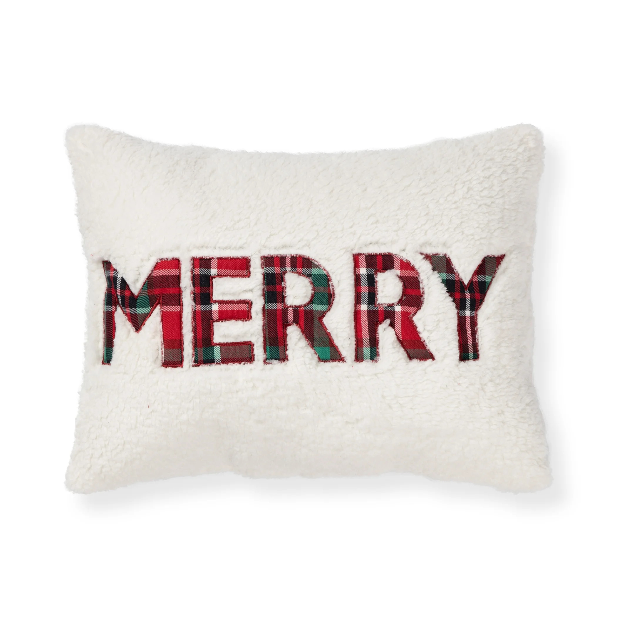 Mainstays Decorative Throw Pillow, Holiday Merry, 13"x17" Oblong, Single Pillow | Walmart (US)