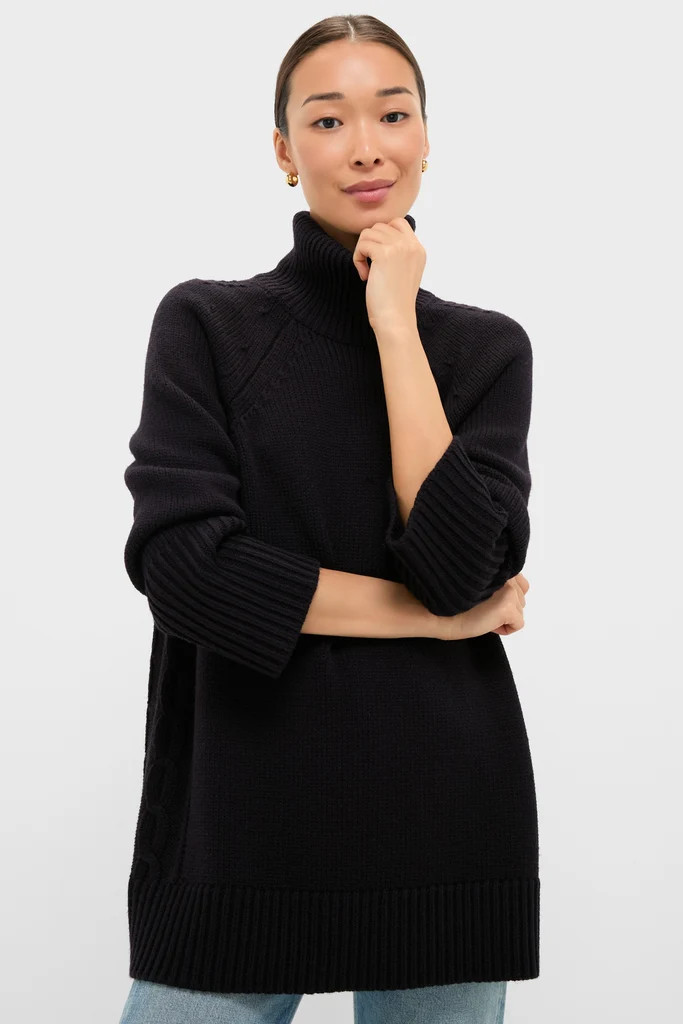 Navy Louisa Turtleneck Sweater | Tuckernuck (US)