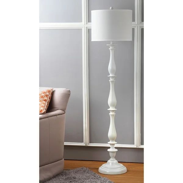 Safavieh Lighting 62-inch Bessie Candlestick White Floor Lamp - 15" x 15" x 62" | Bed Bath & Beyond