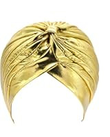 EachWell Women Pleated Ruffle Stretch Turban Hat Hair Wrap Cover Up Sun Cap | Amazon (US)