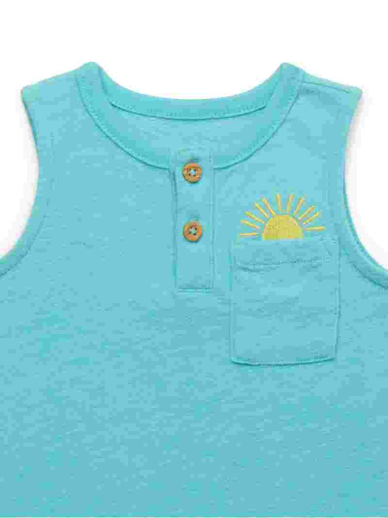 Garanimals Baby Boys Knit Tank Romper with Embroidery, Sizes 0M-24M | Walmart (US)