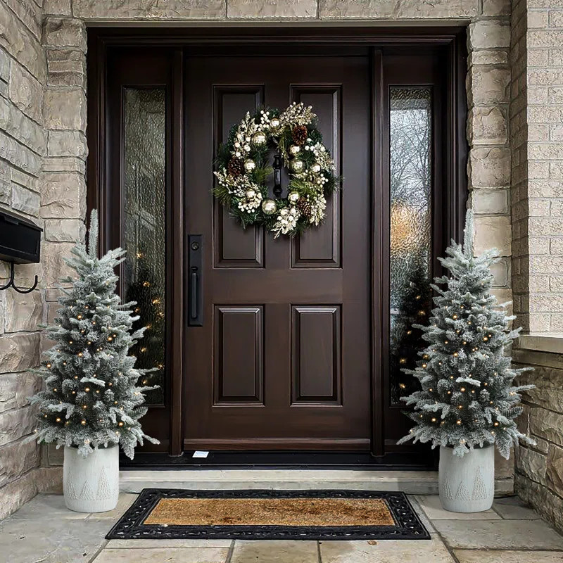 The Holiday Aisle® Hannia 4' Lighted Battery-Operated with Timer Artificial Pine Christmas Tree ... | Wayfair North America