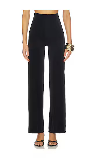 Velvet Wide Leg Pant in Black | Revolve Clothing (Global)
