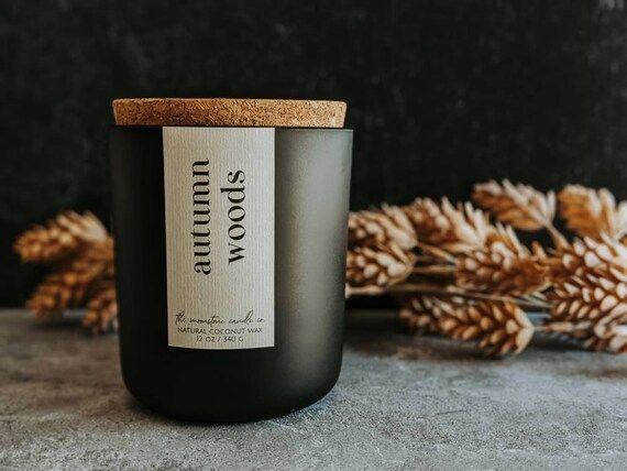 Autumn Woods Candle Outdoors Fresh Fall Black Natural Coconut - Etsy | Etsy (US)