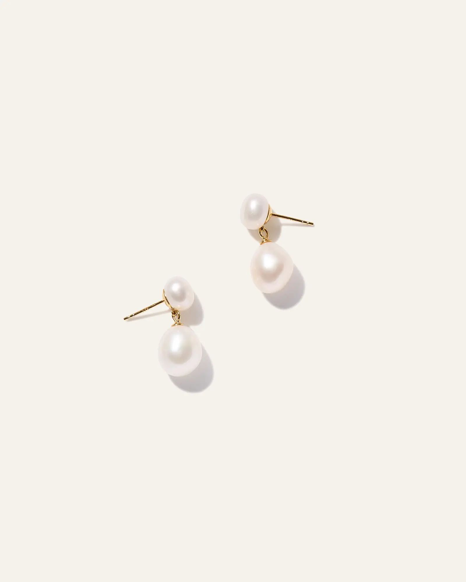 Freshwater Cultured Pearl Bold Drop Earrings | Quince