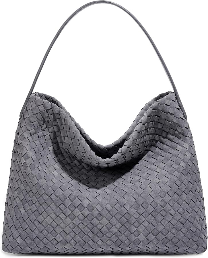 Rejolly Suede Tote Bag for Women Woven Hobo Handbag Slouchy Shoulder Purse Crossbody Designer Bag | Amazon (US)