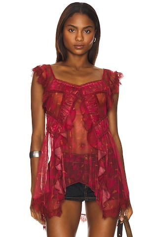 Free People x REVOLVE Ivie Tunic in Bordeaux Combo from Revolve.com | Revolve Clothing (Global)