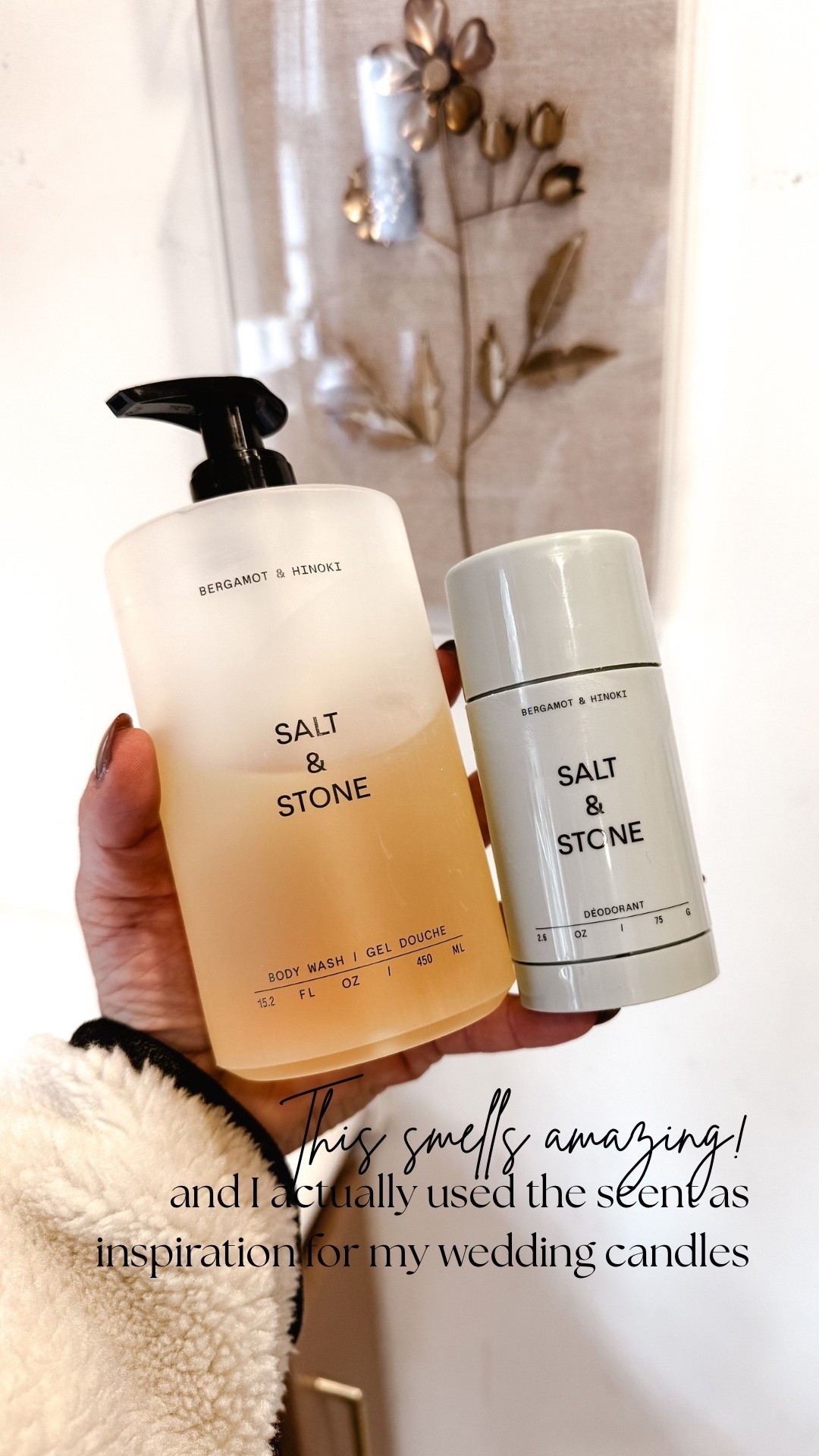 Currently obsessed 🤍 This Salt & Stone Bergamot & Hinoki combo smells so good—clean, woodsy, and elevated without being overpowering. I loved it so much I actually used this scent as inspiration for our wedding candles ✨ Such a luxe everyday body wash + deodorant duo that makes your routine feel special. Linked both here for easy shopping.

Amie Pagan, Salt & Stone, Clean Beauty, self care essentials, everyday luxury, 

#LTKselfcare #LTKBeauty