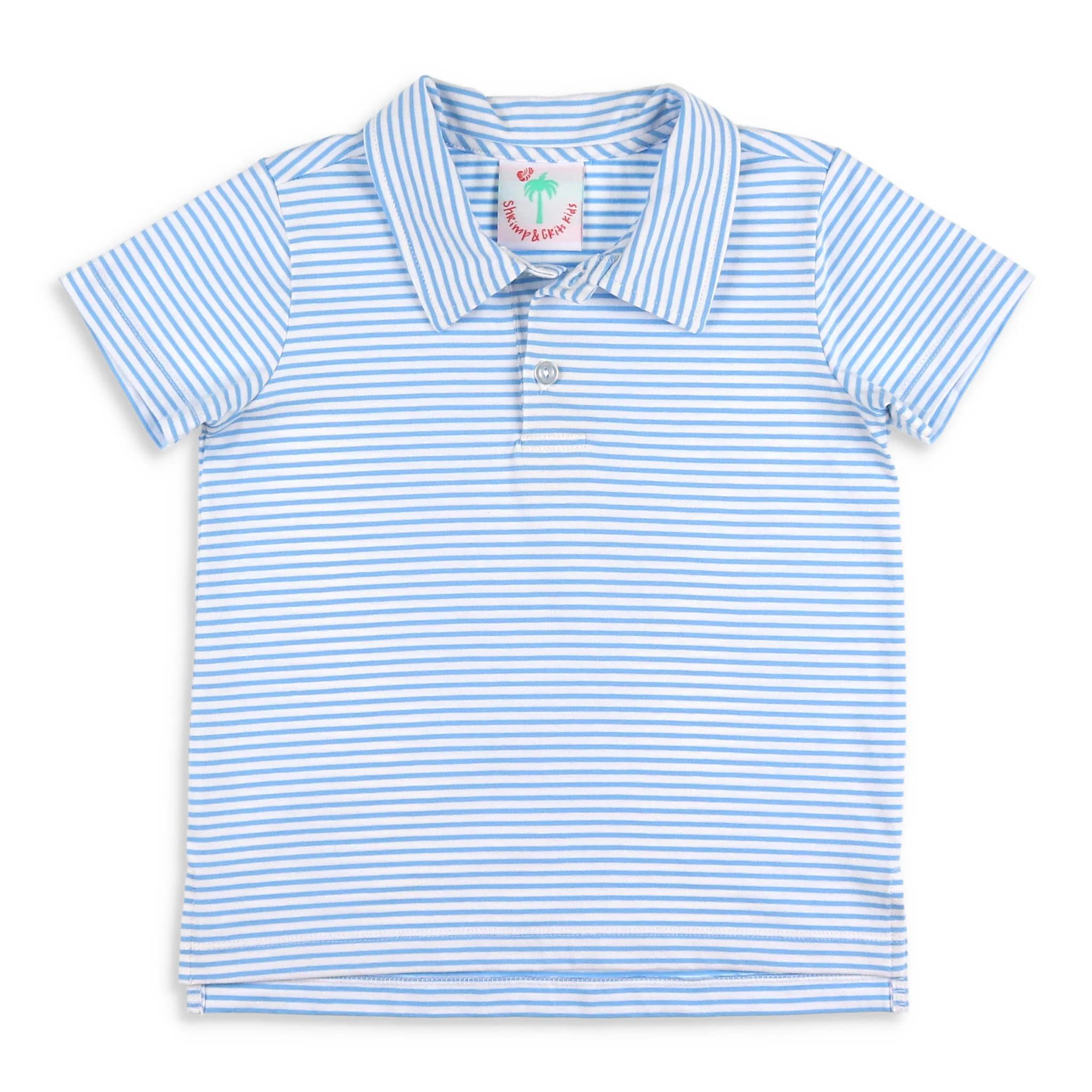 Boys Miles Stripe Polo - Shrimp and Grits Kids | Shrimp and Grits Kids