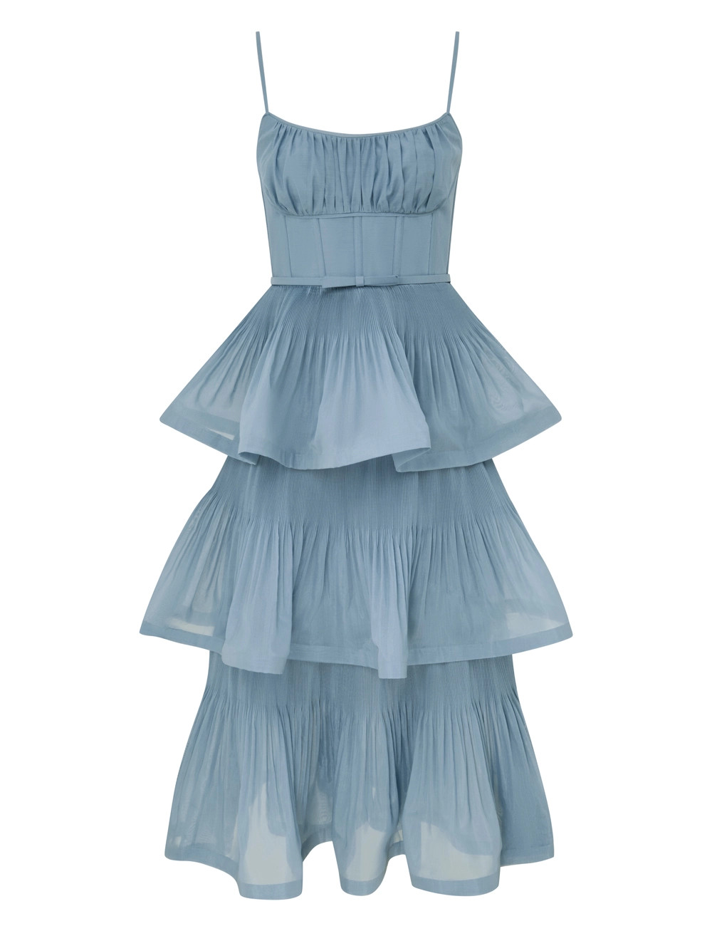 Pleated Tiered Midi Dress - Deep Blue            
        
            

    
    
    









... | ZIMMERMANN (US, CA, EU, MENA)