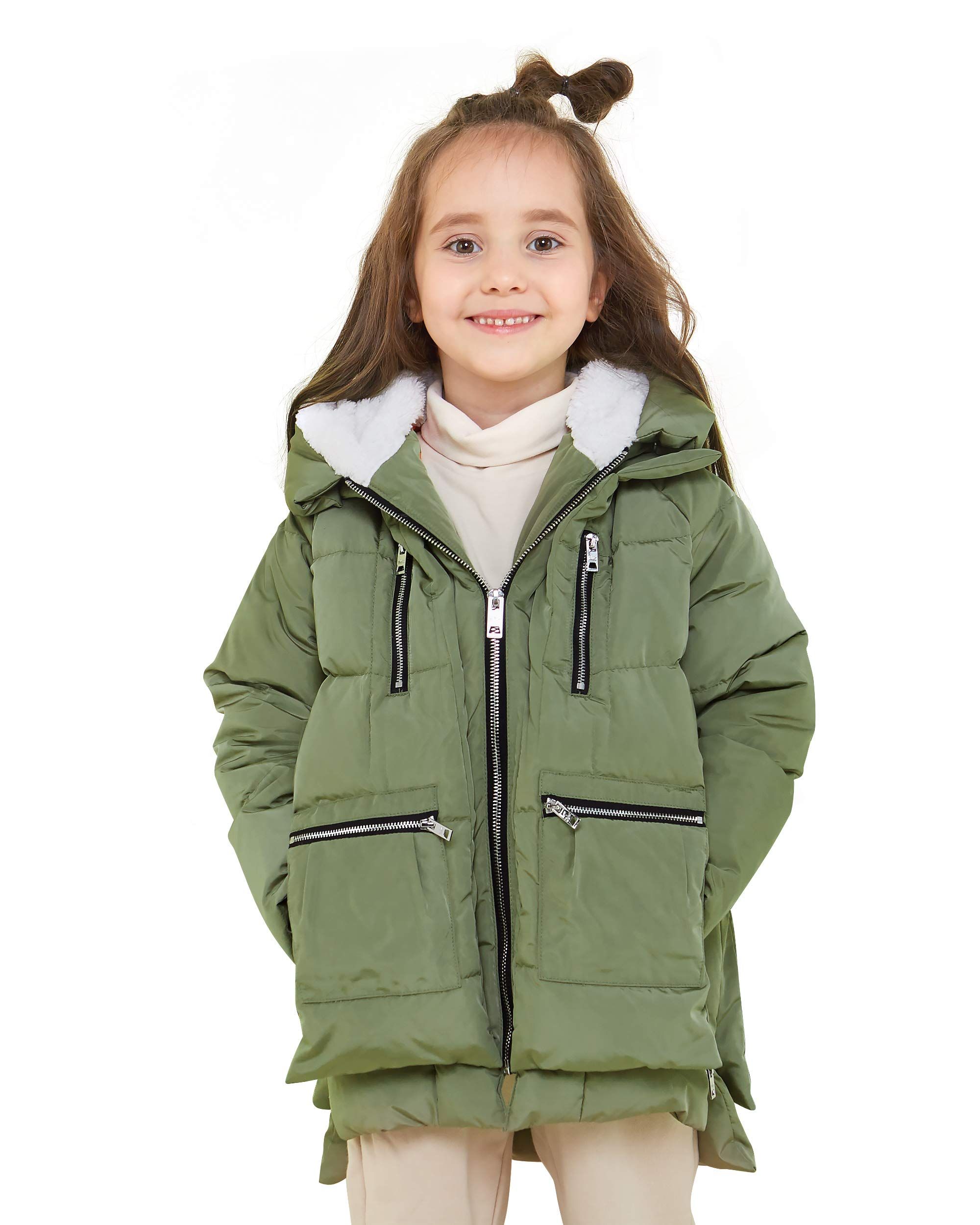 Children Hooded Down Coat Girls Quilted Puffer Jacket Boys Winter Jackets | Amazon (US)