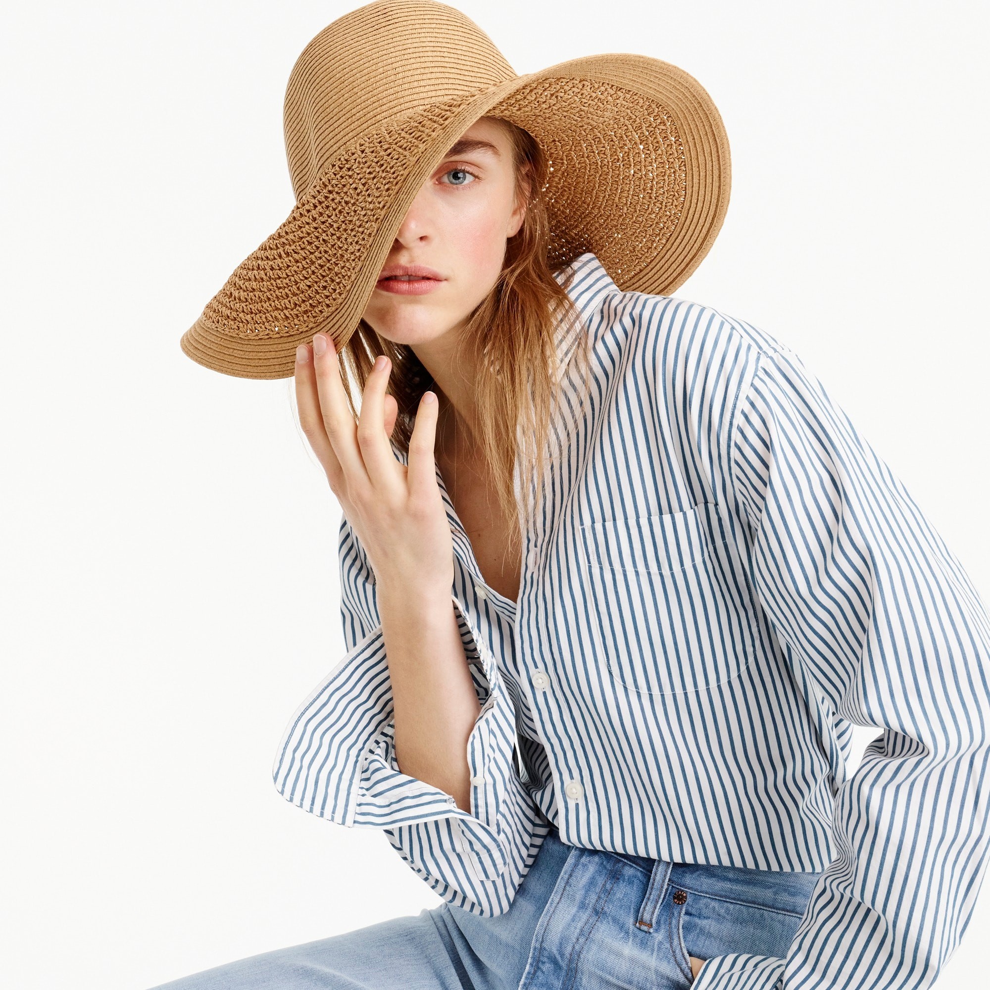 Textured summer straw hat | J. Crew US