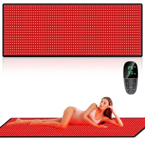 Red Light Therapy Mat for Body Pain Relief,Red Light Therapy Blanket 1280 LEDs Red Near Infrared 660nm 850nm Full Body Pad, 71"x 31" Large Red Light Therapy Pad | Amazon (US)