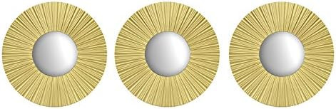 Urban Shop Ribbed Mirror, Gold | Amazon (US)