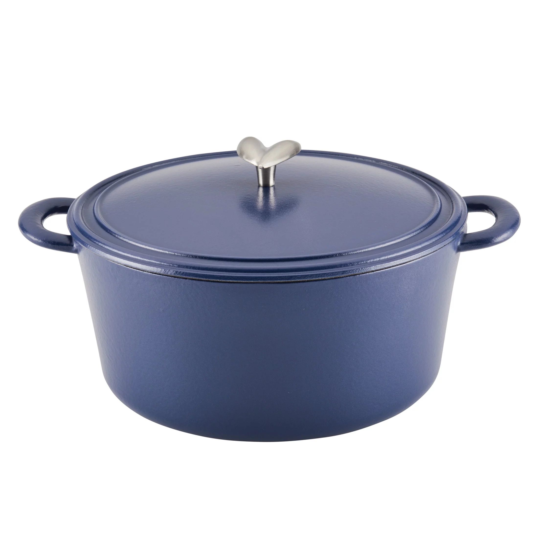 Ayesha Curry Enameled Cast Iron Dutch Oven with Lid, 6 Quart, Anchor Blue | Walmart (US)