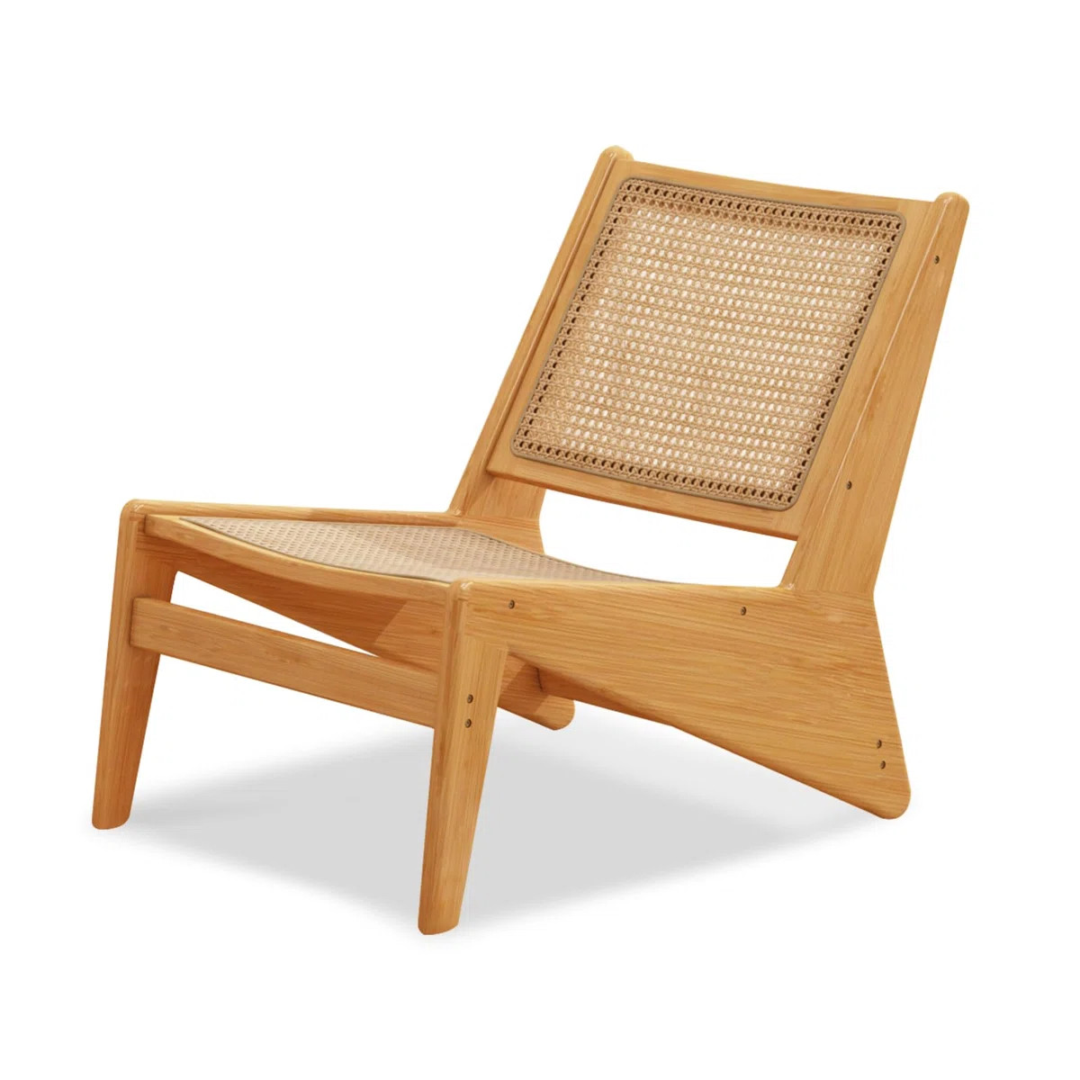 Mid-Century Accent Chair, Rattan Lounge Chair For Living Room | Wayfair North America