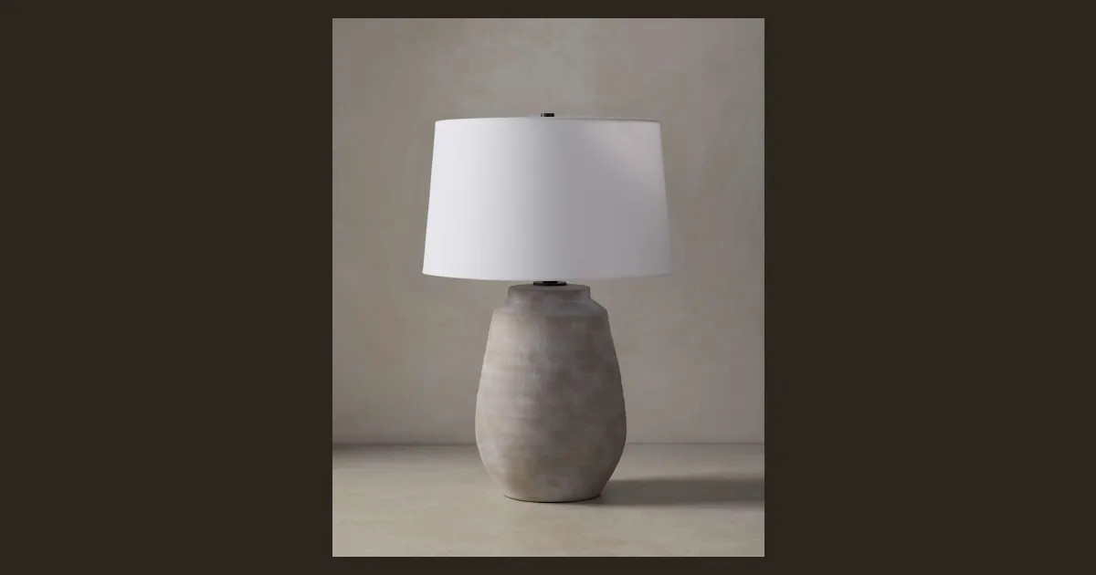 Claude Terracotta Table Lamp | Joon Loloi | Joon Loloi