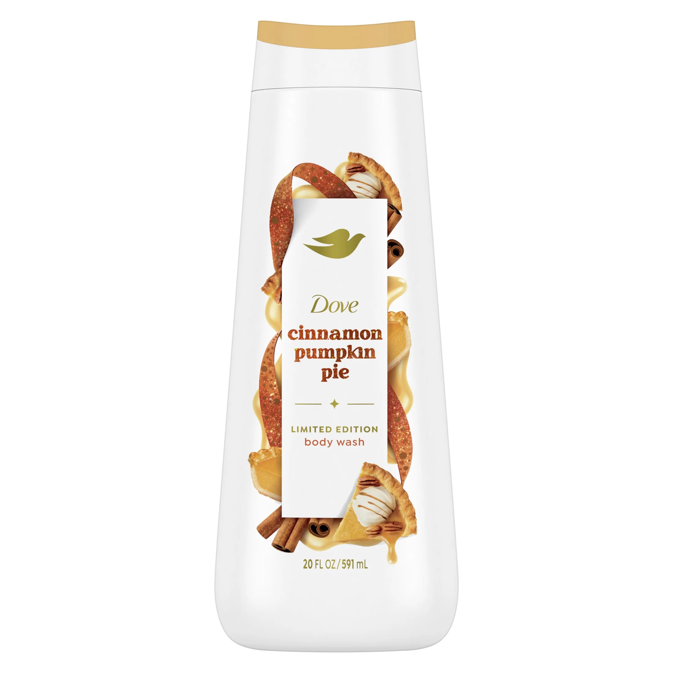Dove Liquid Women's Body Wash Cinnamon Pumpkin Pie Holiday Treats Limited Edition All Skin, 20 oz | Walmart (US)