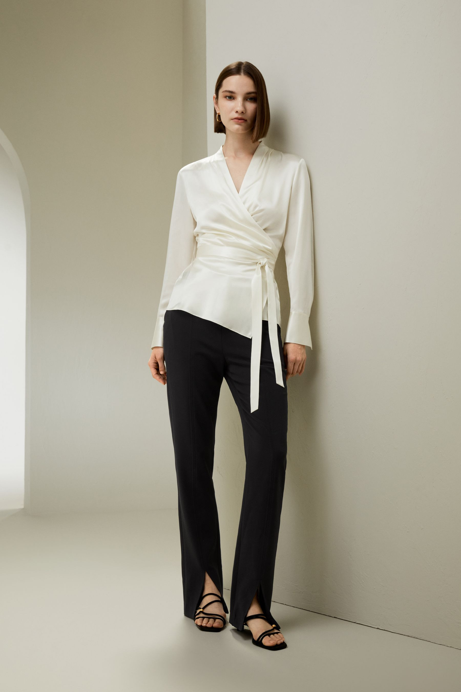 Silk Wrap Blouse | LILYSILK